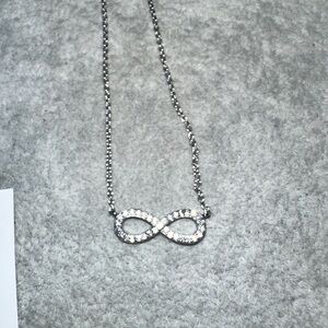 Touchstone Crystal Infinity Necklace 15" to 18"